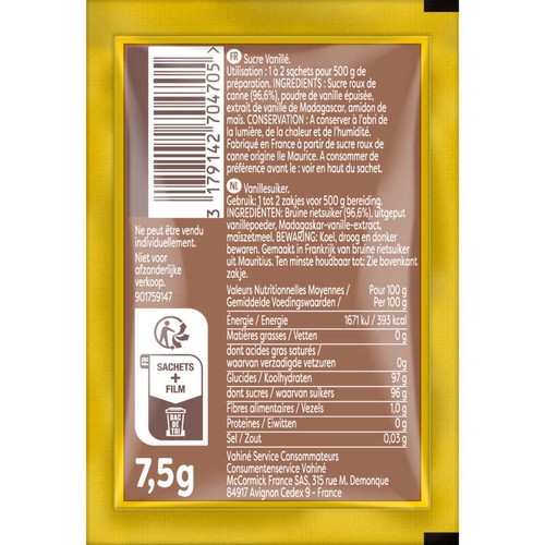 Vahiné Sucre Vanillé À La Vanille De Madagascar 37,5g