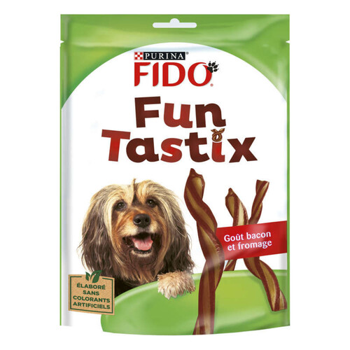 Fido Fun Tastix Bâtonnets pour Chien au Bacon et Fromage 150g