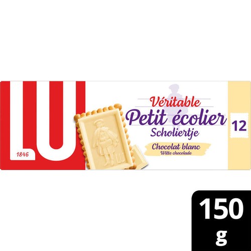 Lu Petit Écolier Petit beurre Biscuits nappés au Chocolat Blanc 150g