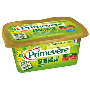 Primevère Margarine Tartine & Cuisson Sans Huile de Palme doux 480g