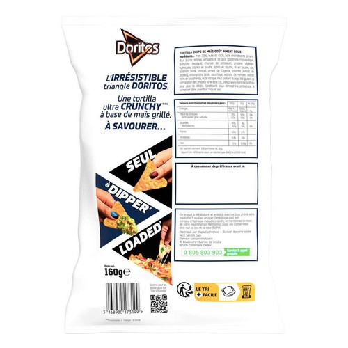 Doritos Chips Tortilla Goût Sweet Chili Pepper 160g