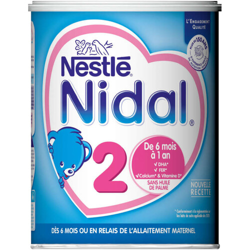 Nestlé Lait en Poudre 2ème âge, de 6 Mois à 1 An 800g