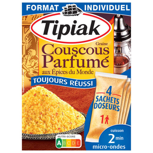 Tipiak Graine Couscous Parfumé Aux Épices Du Monde 4 x 65G