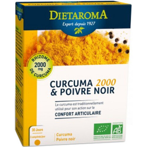 [Par Naturalia] Dietaroma curcuma 2000 et poivre noir Bio 60 comprimés 45g