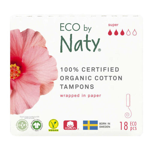 Eco By Naty Tampons Sans Applicateur Super X18