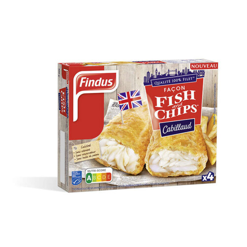 Findus Colin d'Alaska Façon Fish & Chips x4 400g