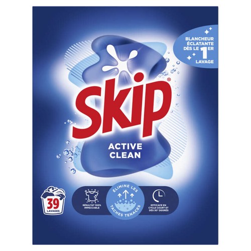 Skip Active Clean Lessive En Poudre 39D 2,73kg