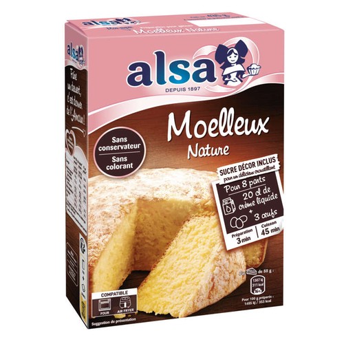 Alsa Préparation Gâteau Moelleux Nature 435g
