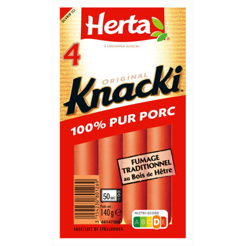 Herta Saucisses Knacki Original x4 140g