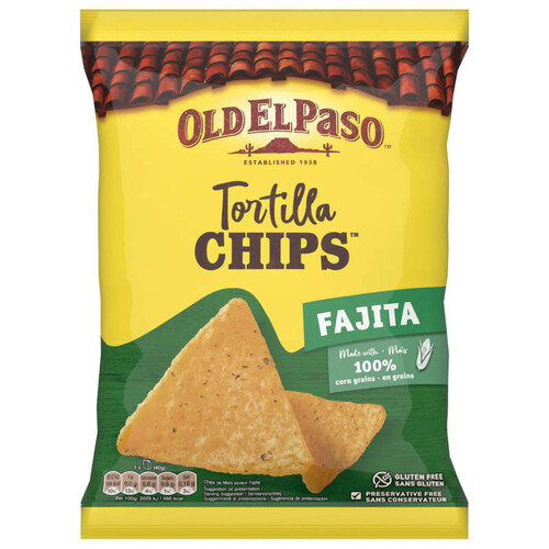 Old El Paso Tortilla Chips Goût Fajitas 40G