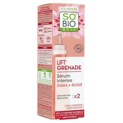SO'BiO Étic Sérum lissant ride + éclat, Lift'Grenade 30ml