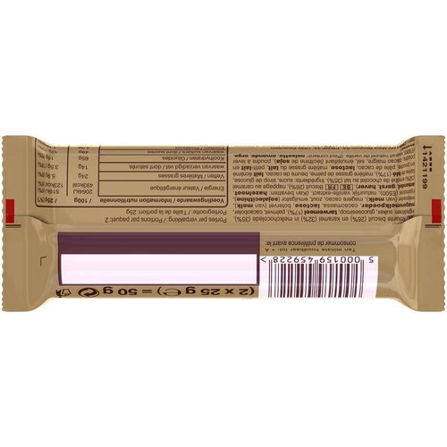 Twix Barres Biscuitées Enrobées Chocolat 2x25g