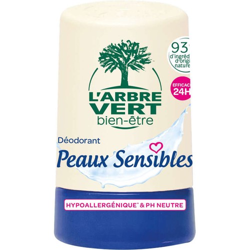 L'Arbre Vert Bien-être Déodorant bille Hypoallergénique Peaux Sensibles 50ml