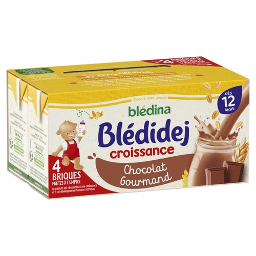 Blédidej Chocolat Gourmand Céréales Lactées Dès 12 Mois 4x250ml