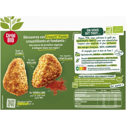 Céréal Bio Panés Veggie Courge Emmental 160g