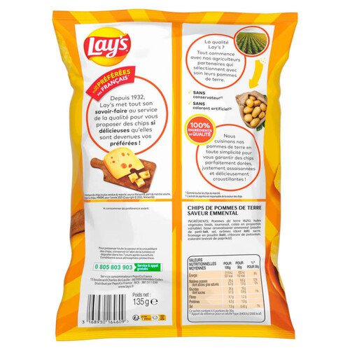 Lay's - Chips saveur fromage - Le sachet de 135g