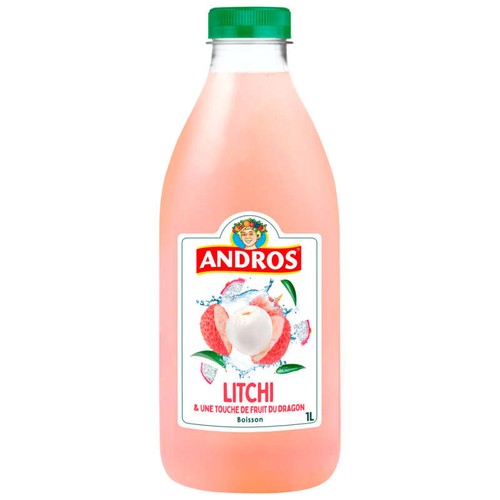 Andros Boisson aux Litchi et une Touche de Fruit du Dragon 1L