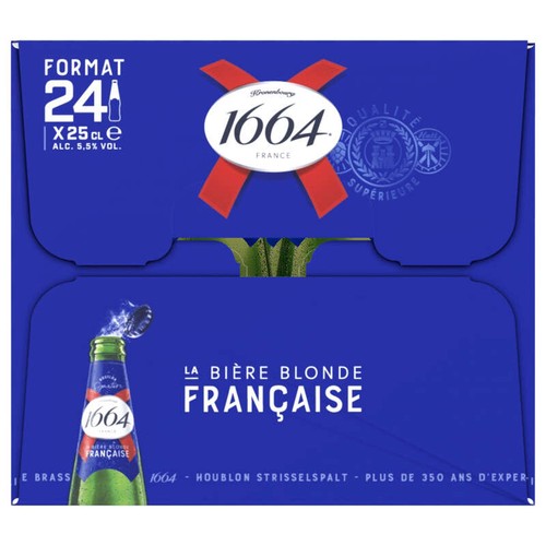 1664 Bière blonde Bouteilles Le pack 24x25cl