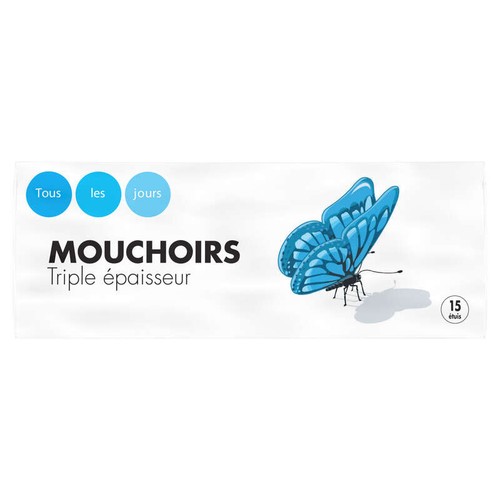 Tous Les jours Mouchoirs triple épaisseur x15