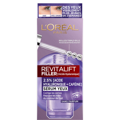 L'Oréal Paris Revitalift Filler Sérum Yeux Acide Hyaluronique 20ml