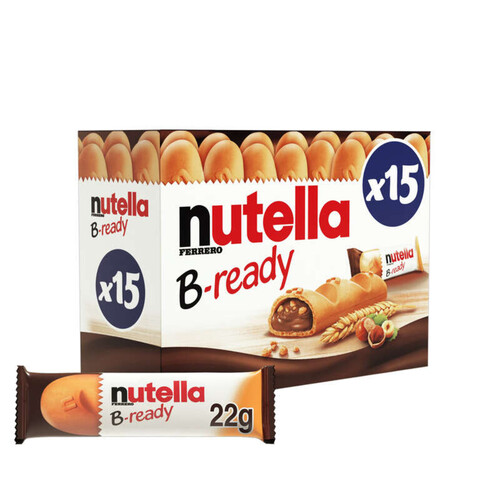 Nutella B-Ready Biscuits fourrés à la pâte à tartiner x 15 portions 