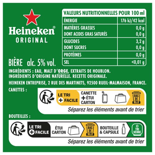 Heineken Bière Blonde 20x25cl