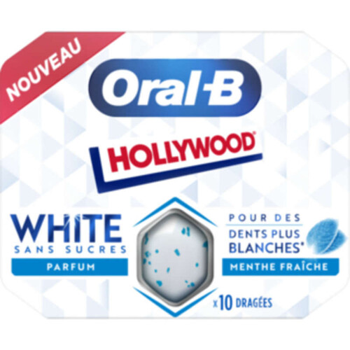 Oral-B Hollywood Chewing-gum Menthe Fraîche White 3x17g