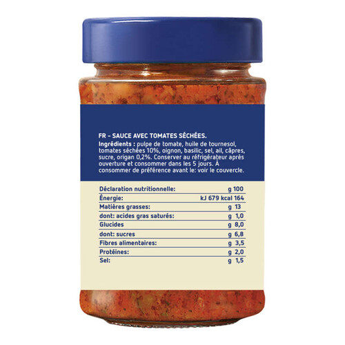 Barilla sauce pesto rustico tomates séchées 200g