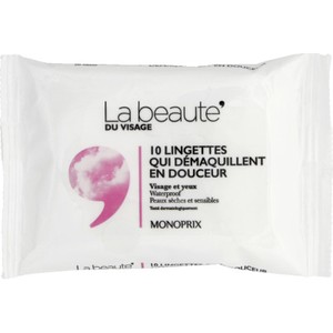 Monoprix La Beauté Les Lingettes Qui Démaquillent en douceur x10