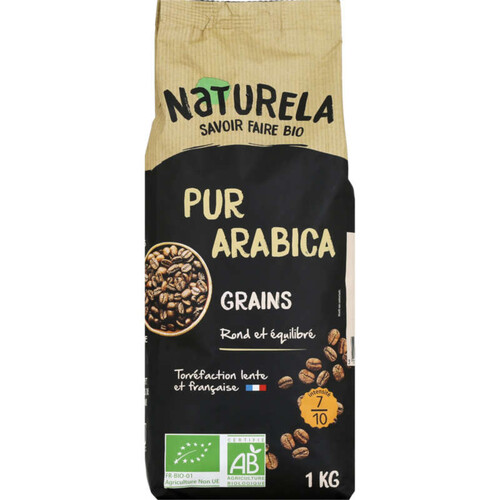 Naturela Café en Grains 100% Pur Arabica Bio 1kg