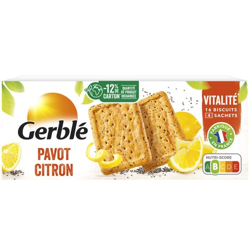 Gerblé Biscuit pavot citron 200g