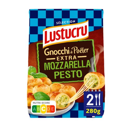 Lustucru gnocchi à poeler pesto & mozzarella 280g