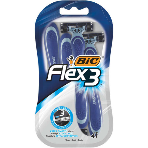 Bic Flex3 Rasoirs Jetables pour Homme x4