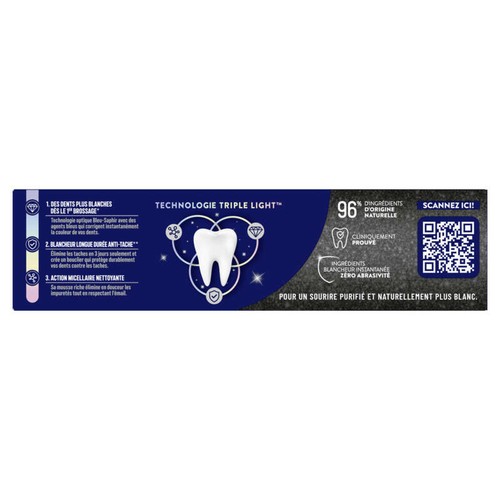Signal White Now Dentifrice Blancheur 3en1 White Boost Charbon actif 75ml
