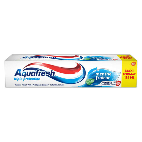 Aquafresh Dentifrice Triple Protection Menthe Fraiche 125ml