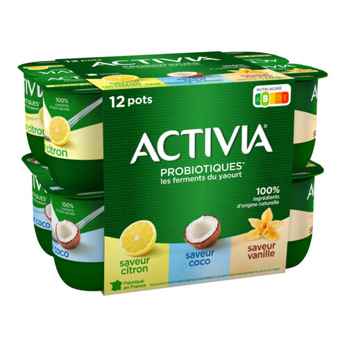 Activia Yaourt vanille citron coco bifidus 12x125g