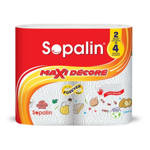 Sopalin Essuie Tout Décoré Compact 2 Rouleaux