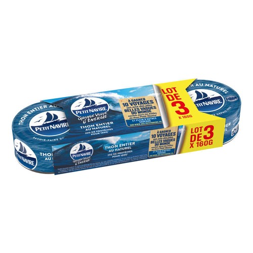 Petit Navire Thon au Naturel lot de 3x112g