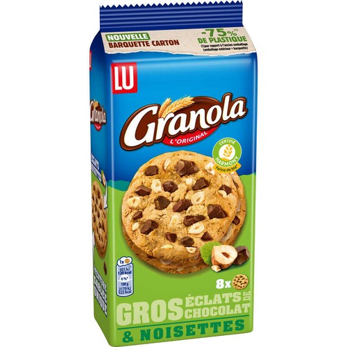 Granola Cookies aux gros éclats de Chocolat et Noisettes 184g