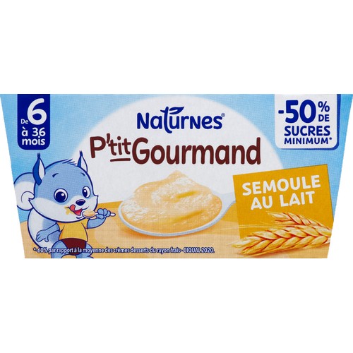 P'tit Gourmand Semoule au Lait 4x100g