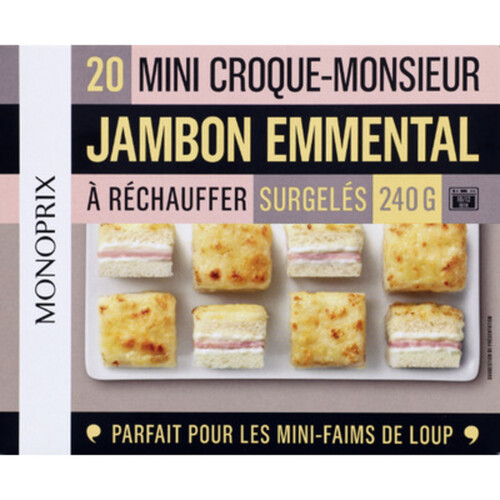 Monoprix Mini Croque-Monsieur Jambon Emmental 240G