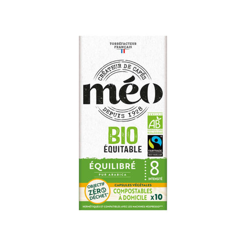 Meo Café Equilibre Max havelaar Bio 10 capsules 53g