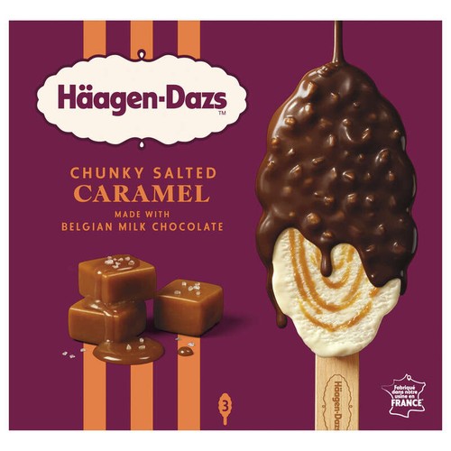 Häagen-Dazs Bâtonnet Chunky Salted Caramel x3 240g