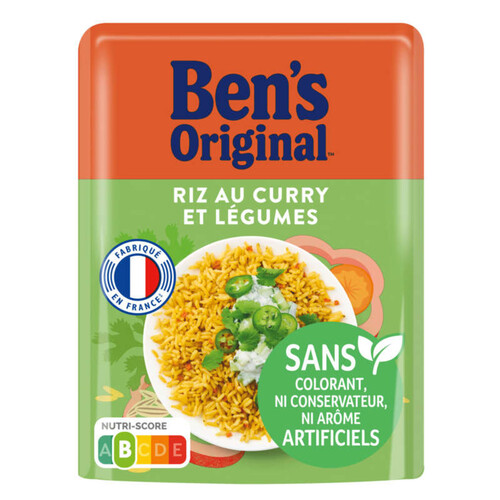 Ben's Original Riz au Curry & Légumes micro-ondable 220 g