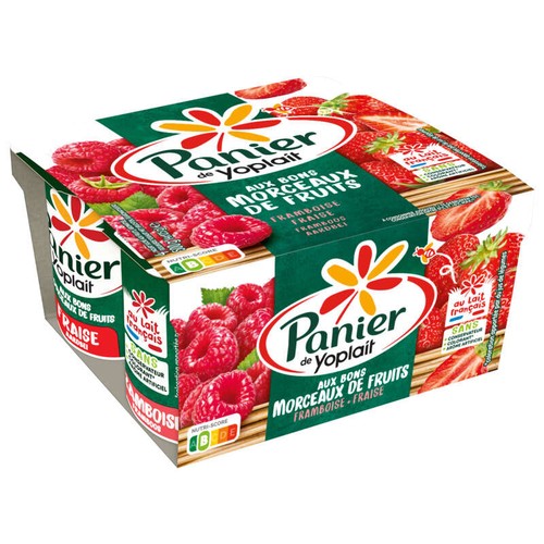 Paniers Yaourt Fraise Framboise 4x125g