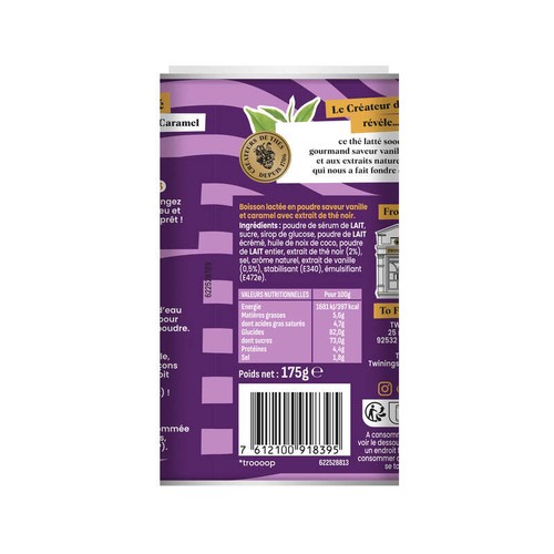 Twinings Thé Latté saveur Vanille Caramel 175g