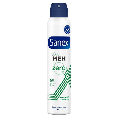 Sanex Men Déodorant Homme Spray Zéro 0% Respect&Control 200ml
