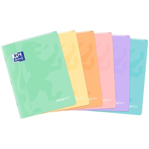 Oxford Cahier Piqûre EasyBook Pastel 240x320mm Assorti