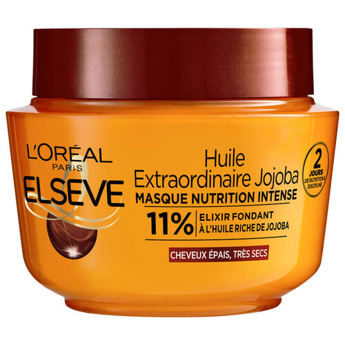 L'Oréal Paris Elseve Huile Extraordinaire Jojoba Masque Nutrition Intense Cheveux Epais et Très Secs 310ml