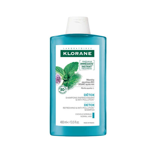 [Para] Klorane Menthe Aquatique Shampoing Détox à la Menthe Bio 400ml